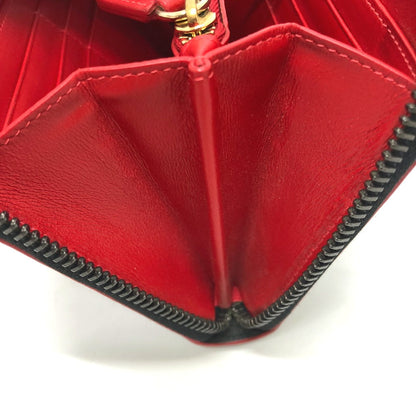 Christian Louboutin Long Wallet Purse Leather Black Panettone Spike Studs Mens