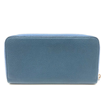 Dior Homme Long Wallet Purse Leather Navy Logo Zip Around Mens