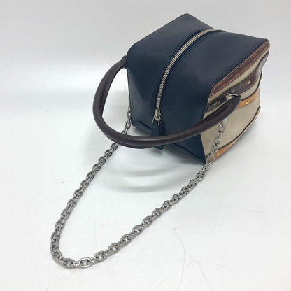 Louis Vuitton Handbag M52350 Leather Black / Beige Trompe L'Oeil Women