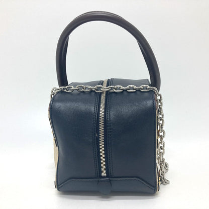 Louis Vuitton Handbag M52350 Leather Black / Beige Trompe L'Oeil Women