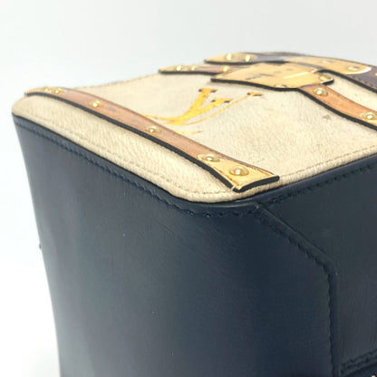 Louis Vuitton Handbag M52350 Leather Black / Beige Trompe L'Oeil Women