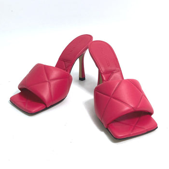 Bottegaveneta Sandals 639943 Leather Red Type Rubber Lido Mules Women 36.5