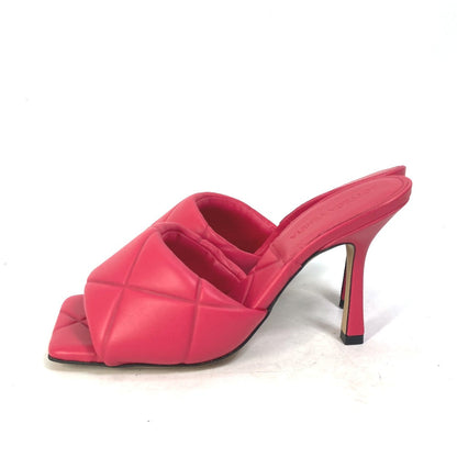 Bottegaveneta Sandals 639943 Leather Red Type Rubber Lido Mules Women 36.5