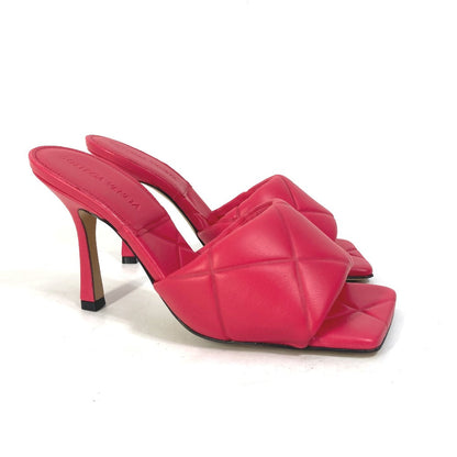 Bottegaveneta Sandals 639943 Leather Red Type Rubber Lido Mules Women 36.5