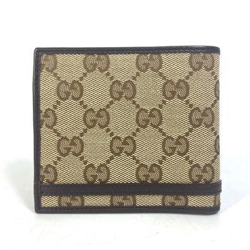 Gucci Folded Wallet 245773 Gg Canvas Beige Gg Horsebit Women