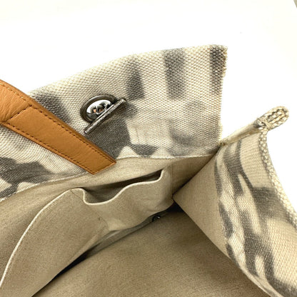 Chanel Shoulder Bag Canvas / Leather Beige Cc Coco Mark Icon Shopping Tote Women
