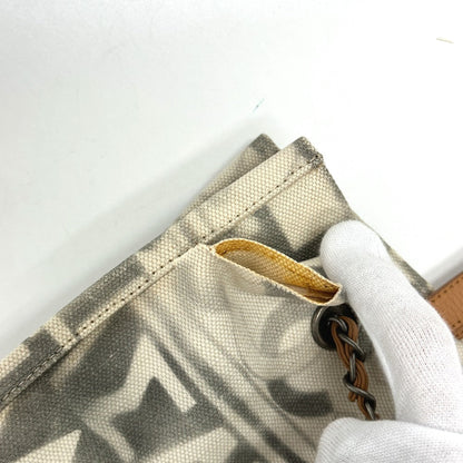 Chanel Shoulder Bag Canvas / Leather Beige Cc Coco Mark Icon Shopping Tote Women