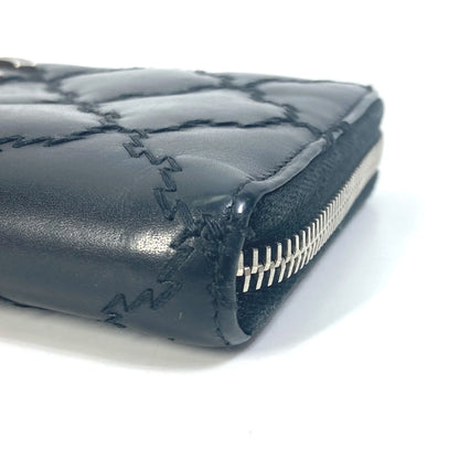 Chanel Long Wallet Purse Lambskin Black Coco Mark Cc Matrasse Quilting Women