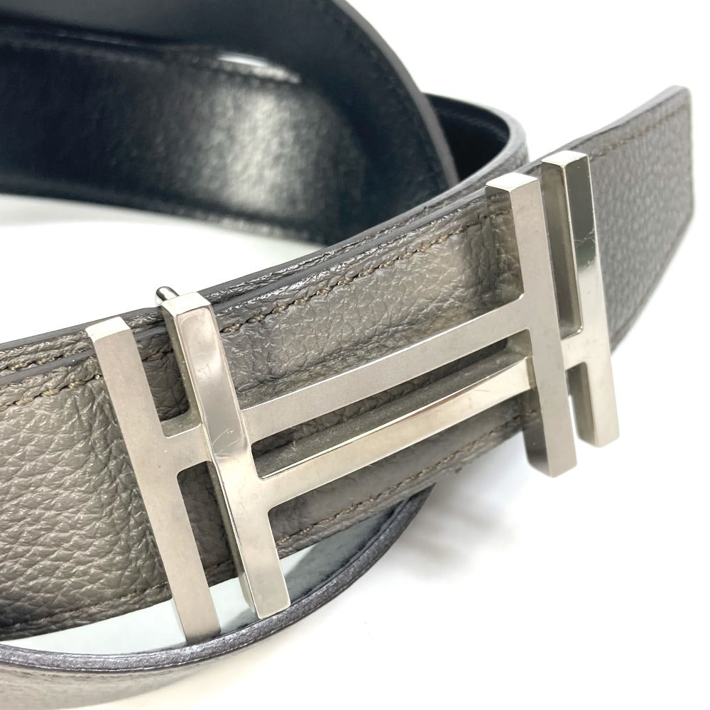 Hermes Belt Togo Gray H Belt Ash Okare Women 80