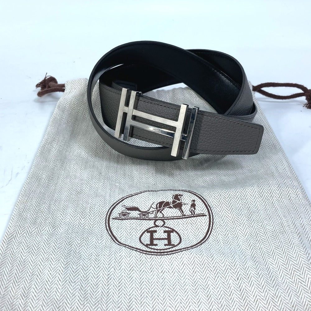 Hermes Belt Togo Gray H Belt Ash Okare Women 80