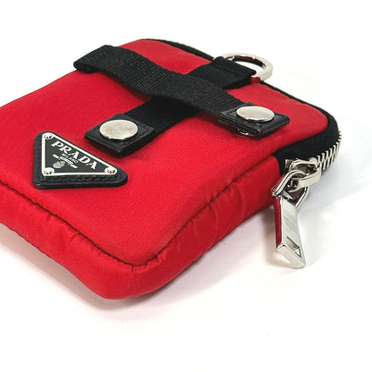 Prada Pouch 2Na026 Nylon Red Triangle Logo Plate Tessuto Soft Mens