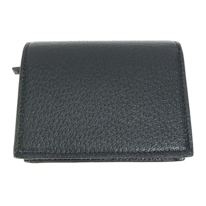 Gucci Folded Wallet 702248 Leather Black Logo Adidas Collaboration Shoulder Wallet Women