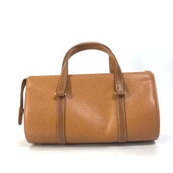 Burberry Handbag Leather Brown Logo Inner Check Women