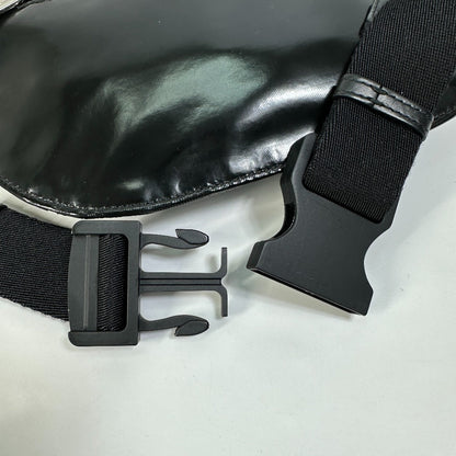 Burberry Sling Bag 8028160 Enamel Enamel Leather Black Logo Brummell Horse Ferry Hosefey Mens
