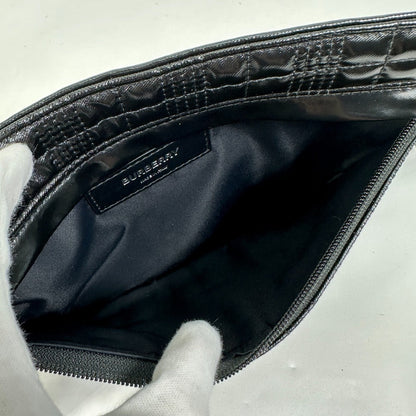 Burberry Sling Bag 8028160 Enamel Enamel Leather Black Logo Brummell Horse Ferry Hosefey Mens