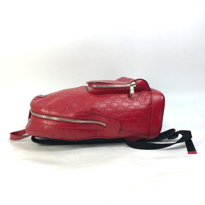 Gucci Backpack 406370 Sima Leather Red Guccisima Gg Women Secondhand