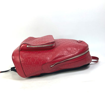 Gucci Backpack 406370 Sima Leather Red Guccisima Gg Women Secondhand