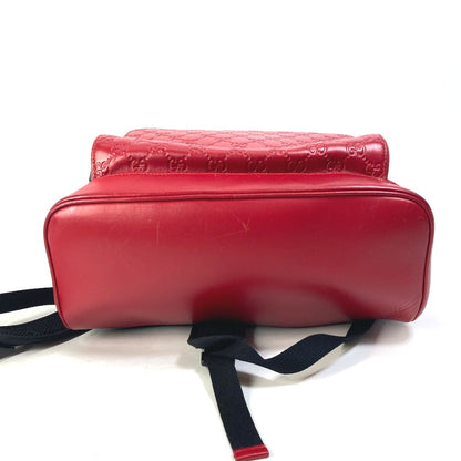 Gucci Backpack 406370 Sima Leather Red Guccisima Gg Women Secondhand
