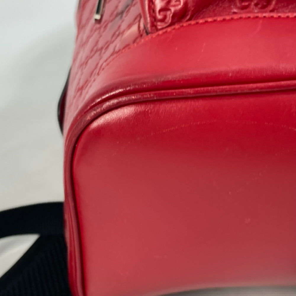 Gucci Backpack 406370 Sima Leather Red Guccisima Gg Women Secondhand