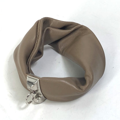 Hermes Bracelet Leather Brown Accessories Medor Torsado Women