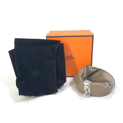 Hermes Bracelet Leather Brown Accessories Medor Torsado Women