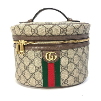 Gucci Vanity Bag 611001 Gg Supreme Canvas Beige Sherry Line Ophidia Gg
