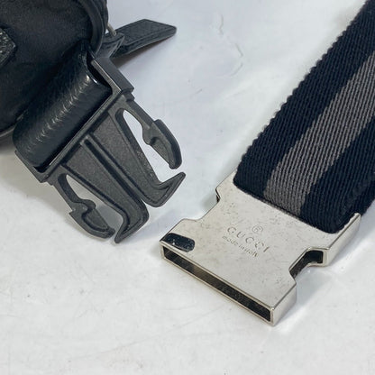 Gucci Waist Bag 509643 Nylon Black Gg Belt Bag Sling Bag Mens