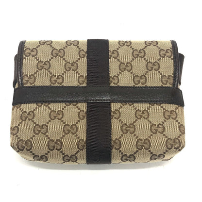 Gucci Waist Bag 131236 Gg Canvas Beige X Brown Gg Sling Bag Waist Pouch Unisex(Unisex)