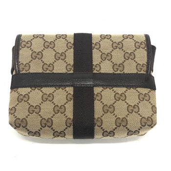 Gucci Waist Bag 131236 Gg Canvas Beige X Brown Gg Sling Bag Waist Pouch Unisex(Unisex)