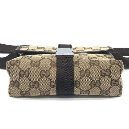 Gucci Waist Bag 131236 Gg Canvas Beige X Brown Gg Sling Bag Waist Pouch Unisex(Unisex)