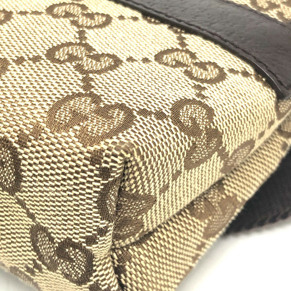 Gucci Waist Bag 131236 Gg Canvas Beige X Brown Gg Sling Bag Waist Pouch Unisex(Unisex)