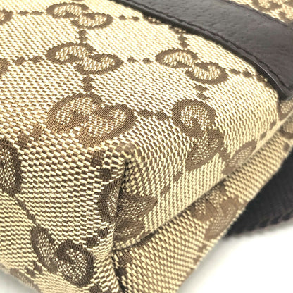 Gucci Waist Bag 131236 Gg Canvas Beige X Brown Gg Sling Bag Waist Pouch Unisex(Unisex)