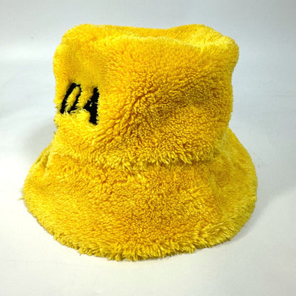 Prada Hat 1Hc137 Cotton Yellow Terry Cloth Logo Unisex(Unisex) M/58Cm
