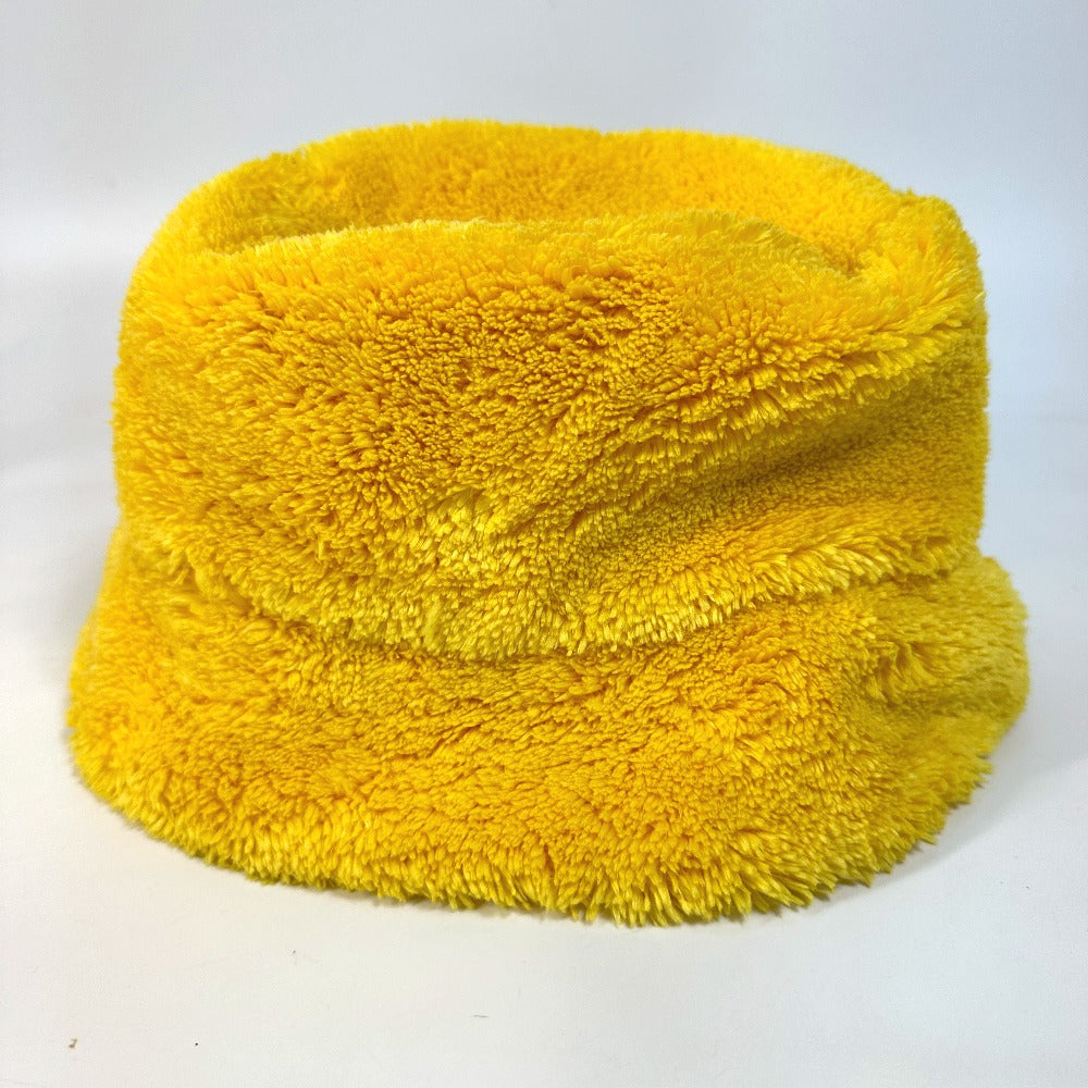 Prada Hat 1Hc137 Cotton Yellow Terry Cloth Logo Unisex(Unisex) M/58Cm