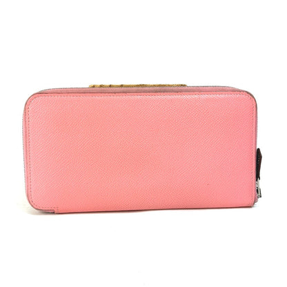 Hermes Long Wallet Purse Epsom Pink Azap Long Silk In Women