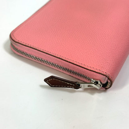 Hermes Long Wallet Purse Epsom Pink Azap Long Silk In Women