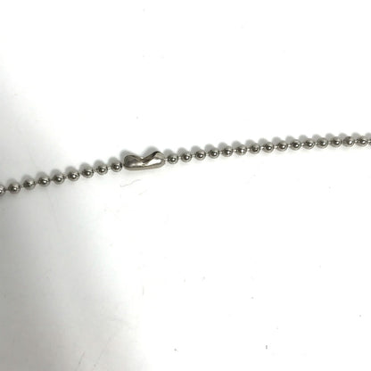 Chanel Necklace Metal Silver Cc Coco Mark Plate Women