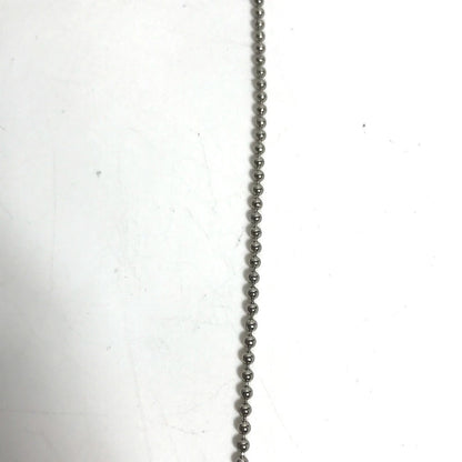 Chanel Necklace Metal Silver Cc Coco Mark Plate Women