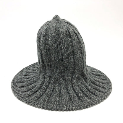 Dior Hat Wool Gray Logo Tulip Women