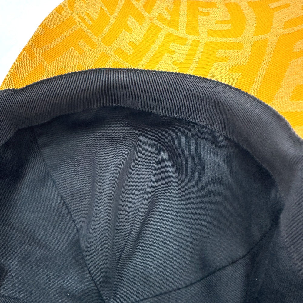 Fendi Cap Fxq768 Canvas Yellow Zucca Baseball Cap