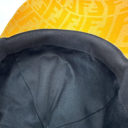 Fendi Cap Fxq768 Canvas Yellow Zucca Baseball Cap