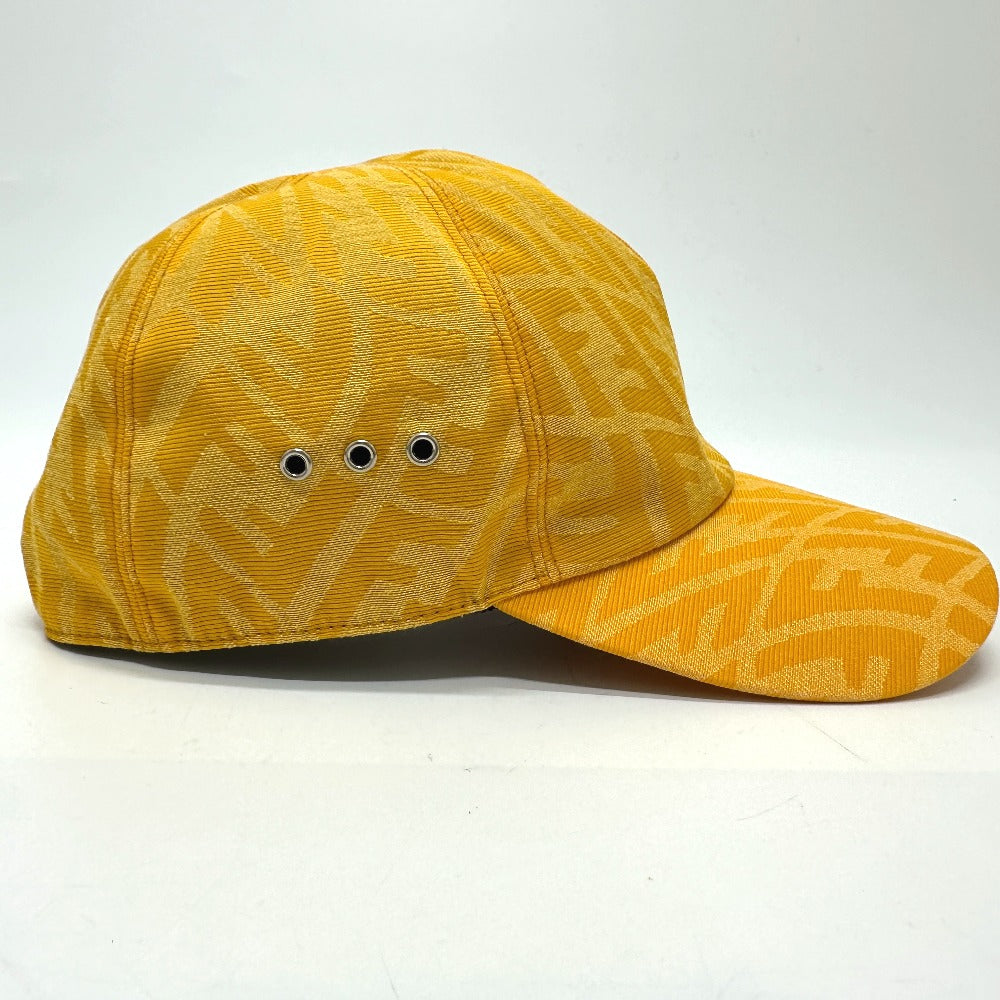 Fendi Cap Fxq768 Canvas Yellow Zucca Baseball Cap