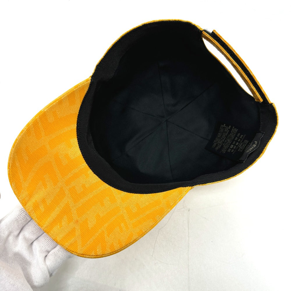 Fendi Cap Fxq768 Canvas Yellow Zucca Baseball Cap