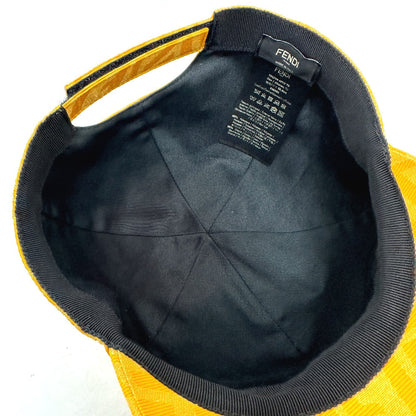 Fendi Cap Fxq768 Canvas Yellow Zucca Baseball Cap