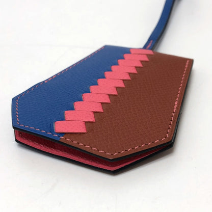 Hermes Key Ring Epsom Blue Cle Grand Tresage Women
