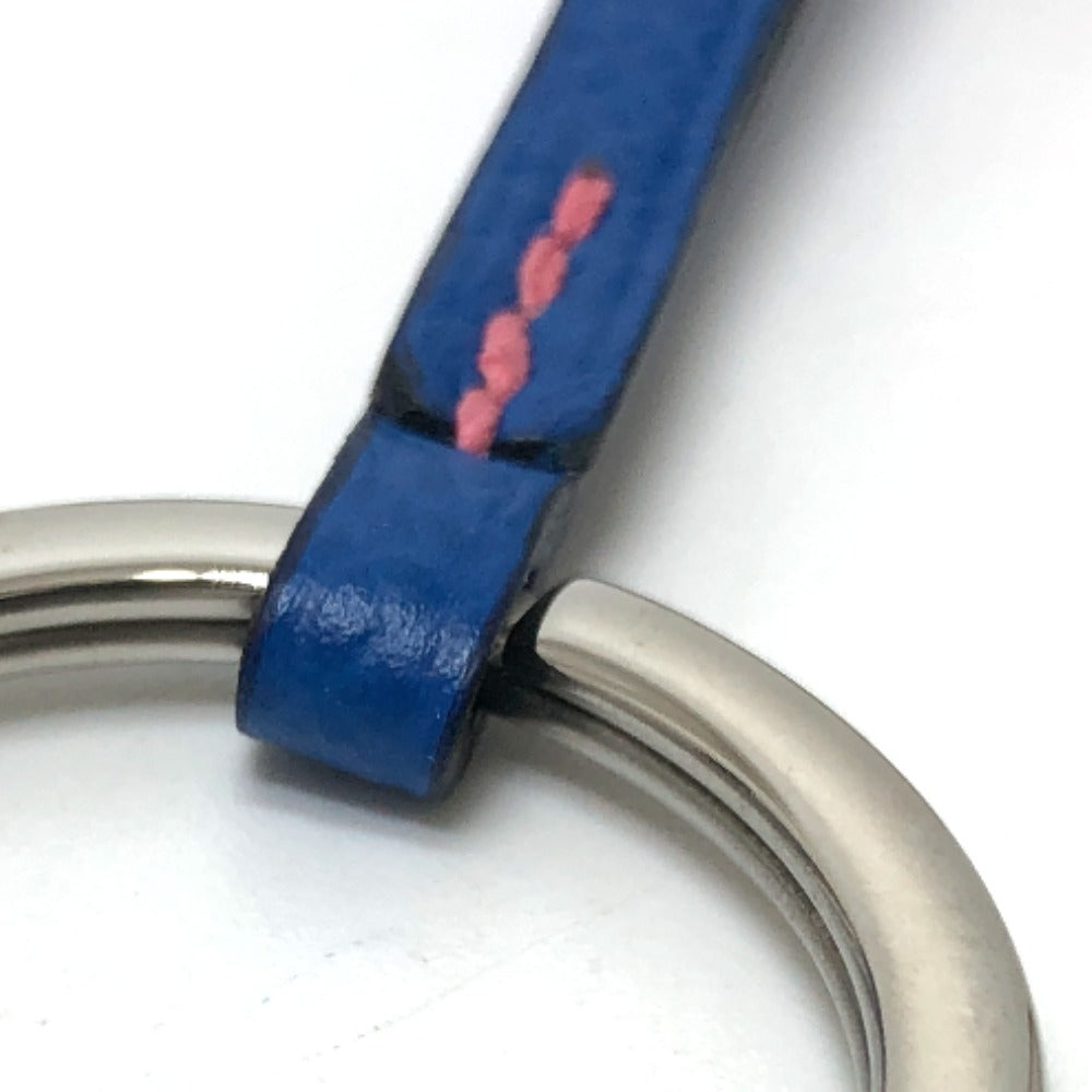 Hermes Key Ring Epsom Blue Cle Grand Tresage Women
