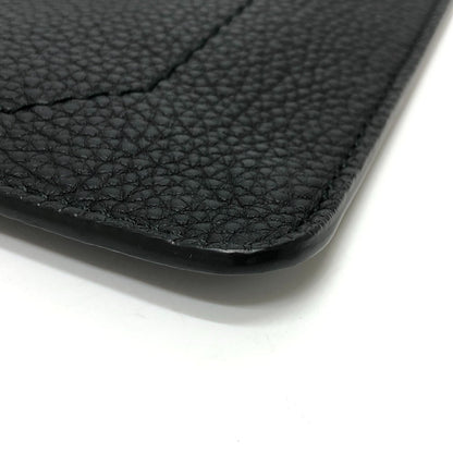 Salvatore Ferragamo Clutch Bag Leather Black Logo Mens