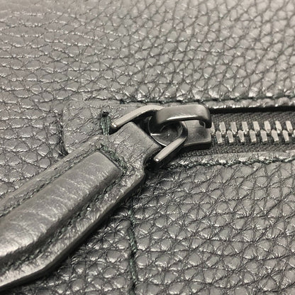 Salvatore Ferragamo Clutch Bag Leather Black Logo Mens