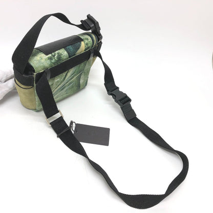 Valentino Garavani Shoulder Bag Canvas Green Dragon Motif Women