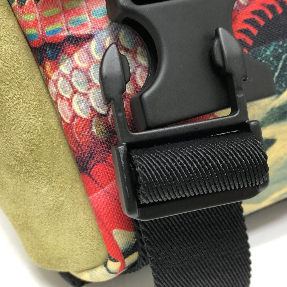 Valentino Garavani Shoulder Bag Canvas Green Dragon Motif Women